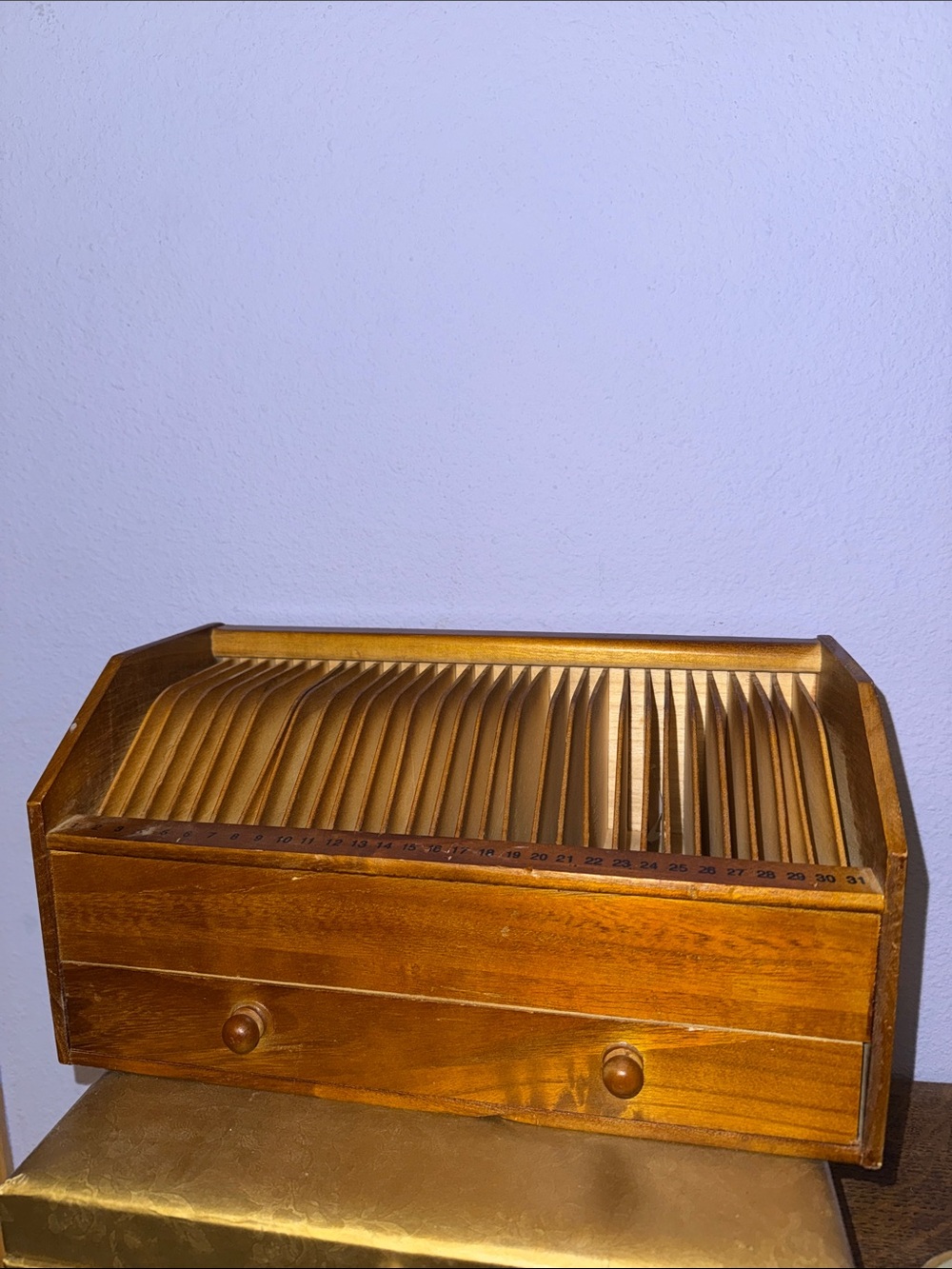 Vintage Wooden Letter and File Organizer